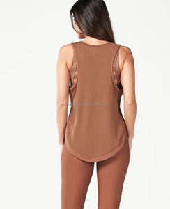 Logo personnalisé sans manches femmes côtelé tricoté noir débardeur avec boutons ronds été vente chaude accessoire de mode - Product Image 2