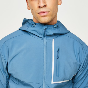Ensemble de survêtements pour hommes avec logo personnalisé, coupe-vent en nylon, pour la vente en gros - Product Image 5