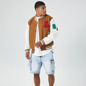 Custom Men's Casual Streetwear Varsity <b>Jacket</b> Letterman Style Embroidered Logo Casual Outdoor Sports Baseball Varsity <b>Jacket</b> - Product Image 5