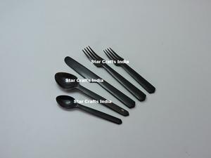 Ensemble d'ustensiles de service pour salade en corne, style américain, personnalisé, écologique, compatible lave-vaisselle, pour cuisine et salle à manger - Product Image 4
