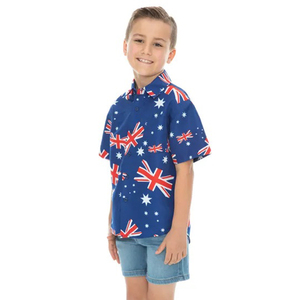 Camisas y Pantalones Cortos Hawaianos con Cuello y Botones para Niños, Diseño Gráfico Único, Comodidad y Estilo para el Verano en la Playa - Product Image 5