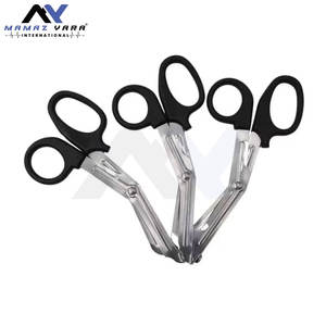 Tijeras de primeros auxilios con mango de plástico, tijeras utilitarias para traumatismos EMT, acero inoxidable, estándar de seguridad manual, 2 piezas - Product Image 3