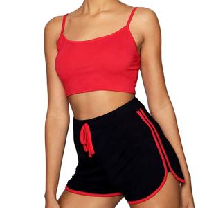 ชุดออกกำลังกายสองชิ้นสไตล์ไฮสตรีทสำหรับผู้หญิงไซส์พลัสแบบใหม่ ผ้าสแปนเด็กซ์/โพลีเอสเตอร์ เสื้อครอปแขนสั้น ฤดูร้อน 2026 - Product Image 5