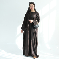 Nouvelle Robe Abaya Papillon Caftan en Satin Premium 2025 pour Femmes Musulmanes, Grande Taille, pour le Ramadan et l'Aïd, Saisons Printemps-Automne