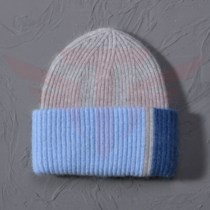 Gorro Unisex 100% Lana, Transpirable e Impermeable, 56-58CM, Gorro de Punto Casual de Invierno para Adultos, Diseño de Puño en Contraste, para Exteriores - Product Image 5