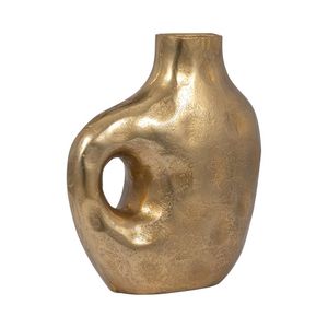Luxury Organic Cut Out Metal Decorative Vase Modern Tabletop Flower Vase Home Office Centerpiece Accent Decor Display - Product Image 1