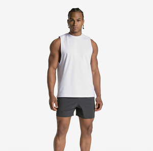 Men's Summer Sports Shorts 100% Cotton Loose Fitting and Casual <b>Knee</b> Length Hot Shorts Solid Pattern Knitted Weaving Method - Product Image 4