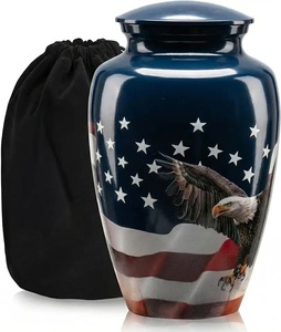 Juego de 4 Urnas de Cremación American Eagle Plateadas para Adultos, Recipiente para Cenizas Conmemorativas, Urna Clásica de Recuerdo con Bolsa Gratis - Product Image 4