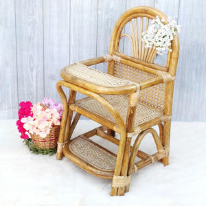 Sillas altas directamente del fabricante, silla de alimentación para bebés de ratán natural, trona para niños pequeños - Product Image 6