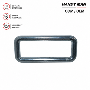 A7751 Hot Forged Aluminum Big Loop Buckle for <b>Harness</b> Use 9mm Diameter 15kN Breaking Load Anodized/Polished Surface - Product Image 1
