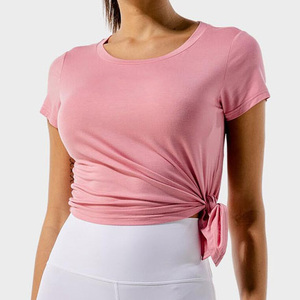 Services d'impression et de broderie personnalisés OEM, t-shirt crop top, produit d'exportation très demandé, t-shirt crop top - Product Image 4