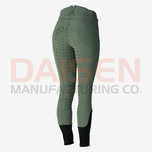 Pantalons d'équitation pour femmes, leggings à grip en silicone, taille haute, tissu extensible, respirant, confortable, vêtements d'équitation - Product Image 4