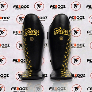 Espinilleras Premium Negras y Amarillas de Muay Thai con Acolchado Absorbente de Impactos para Kickboxing, Entrenamiento de MMA y Deportes de Artes Marciales - Product Image 6
