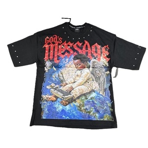 T-shirt pour homme à thème fantôme, rouge, gothique, col rond, manches courtes, motif chaîne croisée, streetwear, imprimé fantôme, fournisseur du Bangladesh - Product Image 6