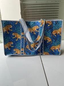Sac fourre-tout en coton pour femme avec fermeture éclair, grand sac à bandoulière pour le shopping, la plage, les courses, le travail, cadeau de Noël - Product Image 1