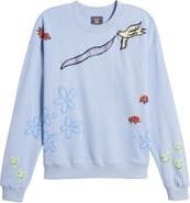 Sweat-shirt graphique oversize décontracté à col rond et manches longues en molleton doux, pull tendance en coton premium pour femme - Product Image 1