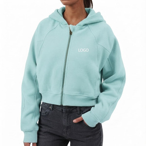 2026 New Arrived Casual Wear Color Block <b>Zip</b> <b>Up</b> Heavyweight Winter Hoodie For women's Custom Printed Logo Gym Wear Hoody - Product Image 5