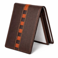Dompet Kulit Asli untuk Pria Desain dengan Slot Kartu Logo Kustom Dompet Pria Grosir Kulit Mewah Stone Wash