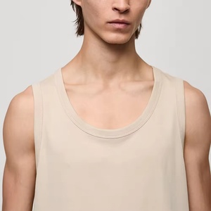 Camiseta sin mangas acanalada para hombre, personalizada al por mayor, para gimnasio, culturismo, verano, camiseta interior muscular - Product Image 2