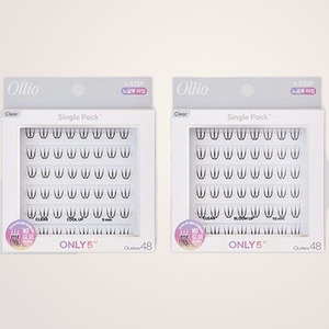ขนตาปลอมแบบแผง Ollio Olrio ไม่ต้องใช้กาว แพ็คเดี่ยว PLUS แบบใส แบบสั้น 2 แบบ 1 ตัวเลือก - Product Image 1