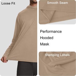 Haut de pêche à capuche pour homme, manches longues, protection solaire UPF 50, cache-visage et cache-cou intégrés, prix usine, étiquetage personnalisé, OEM - Product Image 3