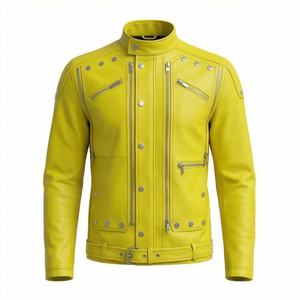 Chaquetas de Cuero Delgadas de Invierno para Hombre, Diseño de Alta Calidad, Ropa de Motociclista, Protección para Viajes, Color Personalizado - Product Image 1