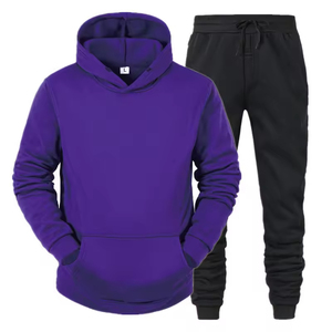 Unisex Custom <b>Colours</b> 100% Cotton Lightweight Tracksuit <b>Set</b> Full Sleeve Solid Color Casual Jogger Suits Personalized Labels - Product Image 1