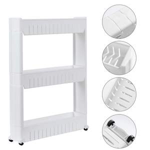 White YF 3-Layer <b>Plastic</b> Kitchen <b>Storage</b> Rack - Product Image 4