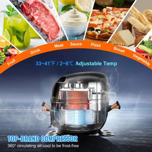 Tavolo Refrigerato Commerciale a 3 Porte in Acciaio Inox da 72 Pollici per Preparazione Sandwich e Insalate, Attrezzatura per Cucine Professionali - Product Image 3