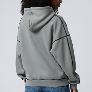 Sudadera con Capucha para Mujer, Diseño Personalizado OEM/ODM, Impresión DTG, Lavado Ácido Frontal, Color Sólido, Estilo Casual de Invierno, Forro Polar, Moda Urbana - Product Image 2