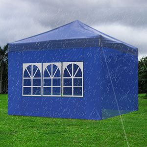 Gazebo EZ Canopy 10x10ft con Finestre, Tenda per Matrimoni e Feste in Blu - Product Image 4