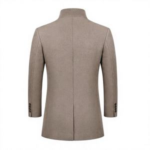 New Autumn and Winter Polyester/Cotton Mid Long Hooded Eco-Friendly Business <b>Men's</b> Single Breasted Down Coat - Product Image 2