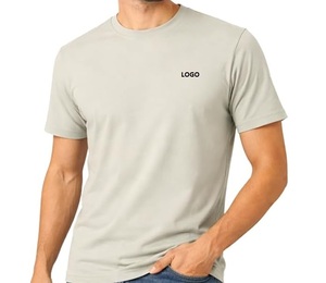 T-shirt en coton bleu royal pour homme, col rond, manches courtes, logo personnalisé, vêtements décontractés - Product Image 6