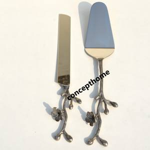 Juegos de Cubiertos Ecológicos de Acero Inoxidable con Acabado Dorado y Plateado, Diseño de Hojas y Flores para el Hogar y Viajes - Product Image 3