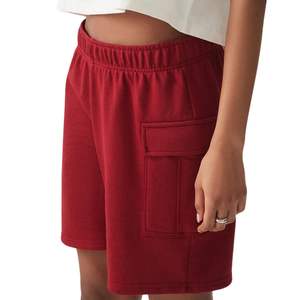 Shorts cargo pour femmes, longueur genou, taille haute, élastique, décontracté, streetwear, mélange de coton, coupe ample, logo personnalisé OEM, vente en gros - Product Image 4