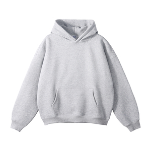 100% Cotton Hoodies Blank <b>Thick</b> <b>Fleece</b> Heavy Weight Oversized Hoodies Custom Print Logo Men's Hoodies & Sweatshirts - Product Image 4