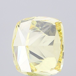 Diamant de laboratoire cultivé en laboratoire, taille coussin, jaune intense fantaisie, clarté VS2 exclusive, finition excellente, CVD, diamant non monté, certifié IGI. - Product Image 3