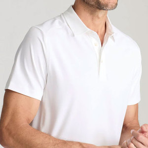 Chemises pour hommes à manches longues, coupe ajustée, col zippé, tricotées, respirantes, 180g, couleur unie, service OEM, haute qualité, style décontracté - Product Image 4