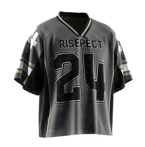 Camiseta de Fútbol Americano para Hombre, Cuello en V, Malla Transpirable, Manga Corta, Número 24, Personalizable, Talla Adulto - Product Image 5
