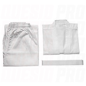 Uniforme de karaté pour enfants et adultes, léger, blanc, uniforme d'entraînement pour étudiants, ceinture, arts martiaux, pratique du karaté, taekwondo, judo - Product Image 2