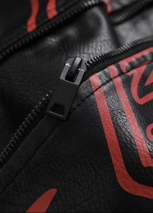 Custom Big Size Leather Motorcycle Jacket with Heat Printing Digital Printing Waterproof Breathable Eco-Friendly Boxy Style - Product Image 3