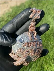 Colgantes de Moissanita Personalizados Divertidos con Diamantes y Cadenas para Hombre, Collar de Plata Esterlina 925 con Colgante de Logo Hip Hop - Product Image 6