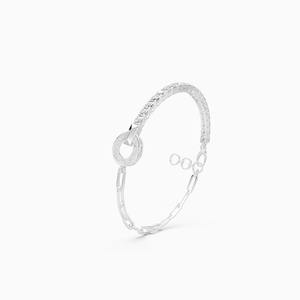 Elegante Brazalete de Eslabones con Diamante Cultivado en Laboratorio de 2.22 Ct en Oro Amarillo, Blanco y Rosa de 9K - Product Image 2