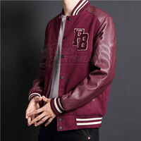 Chaquetas Varsity de Cuero Estilo Minimalista, Color y Logotipo Personalizados, Prenda de Moda Ecológica y Transpirable para Invierno, Venta al Por Mayor
