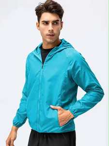 Men's <b>Lightweight</b> Polyester Racer <b>Jacket</b> With Zipper Closure And Pockets Casual Windproof Spring Outerwear - Product Image 6