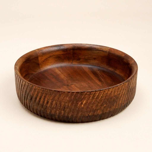 Tazón de Madera Multiusos para Servir, Tazón de Madera de Mango para Ensalada, Desayuno, Aperitivos, Sopa, Color Marrón, Decoración del Hogar a Precio Económico, Apto para Alimentos - Product Image 4