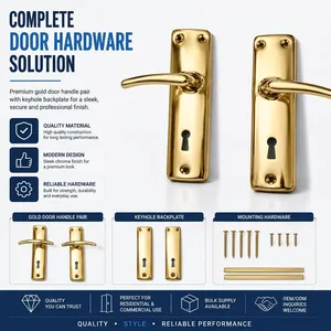 Poignée de porte en acier inoxydable KELLTON, étanche, avec bouton poussoir, design moderne, ambidextre, pour salle de bain, salon, chambre à coucher - Product Image 6