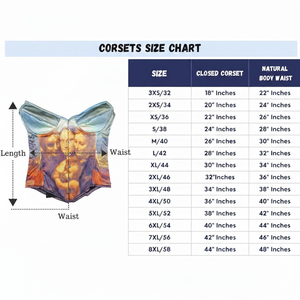 Corset en satin imprimé numérique Mona Lisa, coupe sablier sexy, personnalisé OEM/ODM, avec fermeture avant à agrafes - Product Image 3
