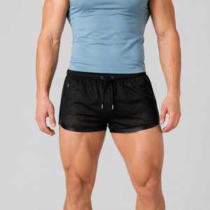 Pantalones Cortos Deportivos para Hombre, Rojos, con Cordón Ajustable, Transpirables, de Poliéster - Product Image 6