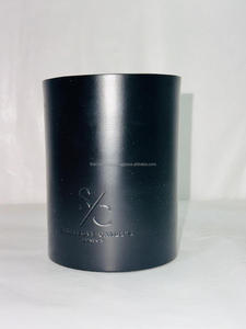 Portavelas Votivo de Latón, Frasco para Velas con Acabado en Polvo Blanco y Negro, Logotipo Personalizado, Cera Perfumada, Decoración Navideña para el Hogar y Bodas - Product Image 3